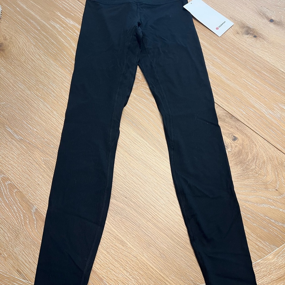 Lululemon Athletica Black Ribbed Leggings